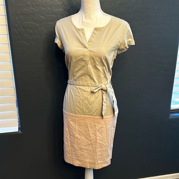 Caroll cotton dress with tie - Picture 1 of 7